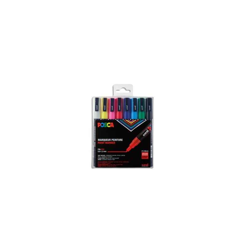 Posca - Lot de 8 - PC3M