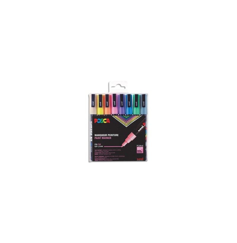 Posca - Lot de 8 - PC3M