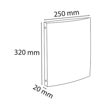 Classeur 4 anneaux - Dos de 20 mm - Exacompta