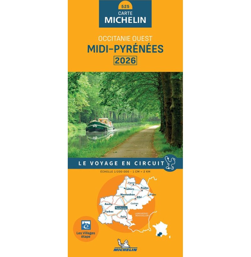 Carte Régionale Midi-Pyrénées 2026 - 525