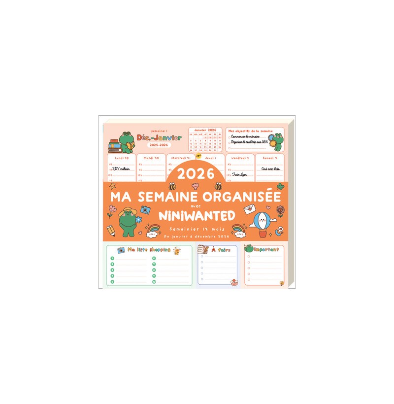 Ma semaine organisée 2026 avec Niniwanted