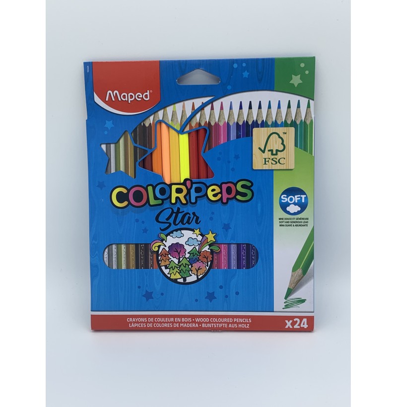 24 Crayons de Couleur Maped